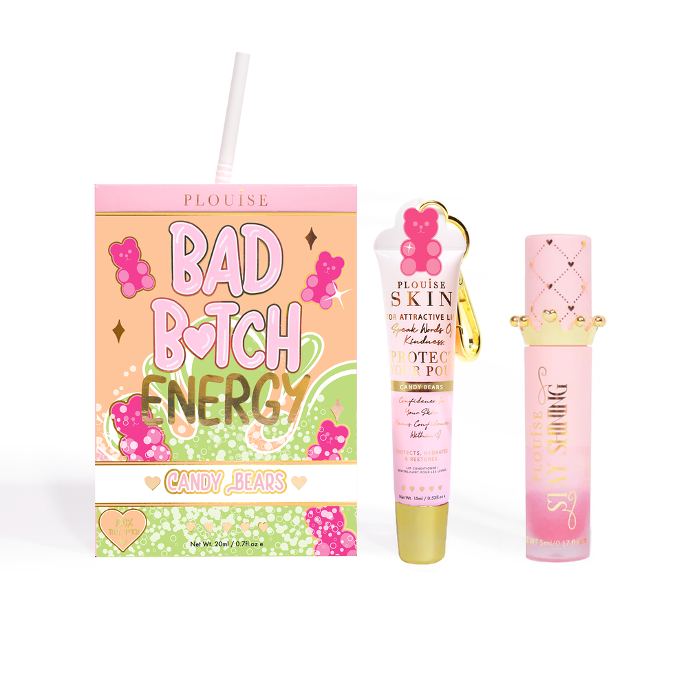 Bad Bitch Energy Lip Conditioner & Lip Oil Duo - Mansikka