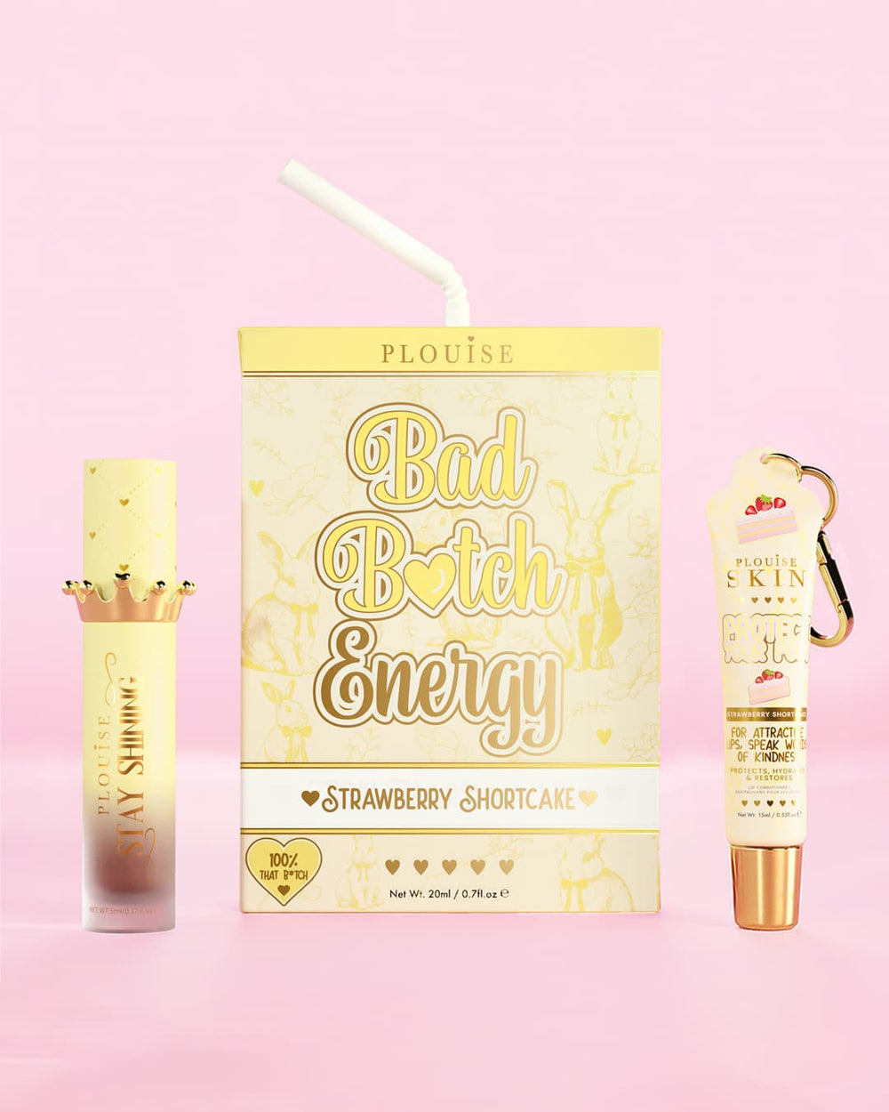 P.Louise Bad Bitch Energy Lip Duo in Strawberry Shortcake