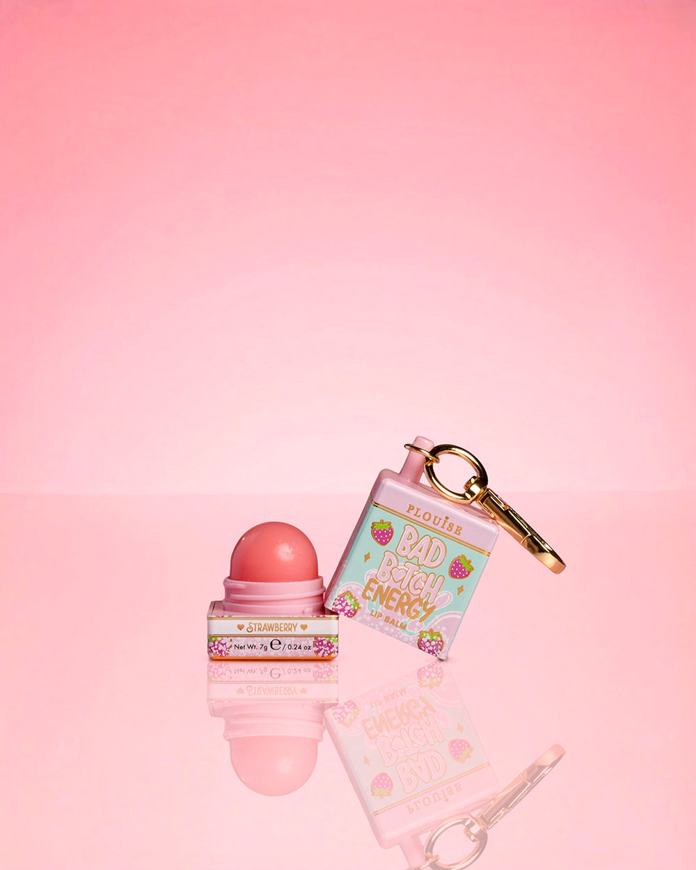 Μπρελόκ P.Louise Strawberry Lip Balm