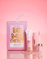 Rosa P.Louise Crystal Glitter Bad Bitch Energy Lippenduo in Regenbogensorbet mit glänzendem Lippenöl und Lippenpflegemittel