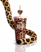 Cheetah Spotted Sipping 600 ml ruostumattomasta teräksestä valmistettu juomakuppi