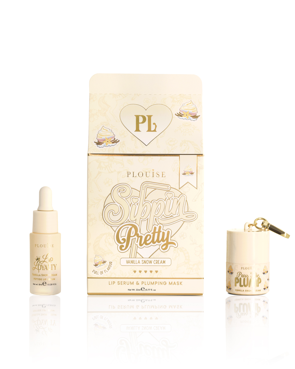 The Carousel Carry 7-Piece Beauty Gift Set - Vanilla Snow Cream