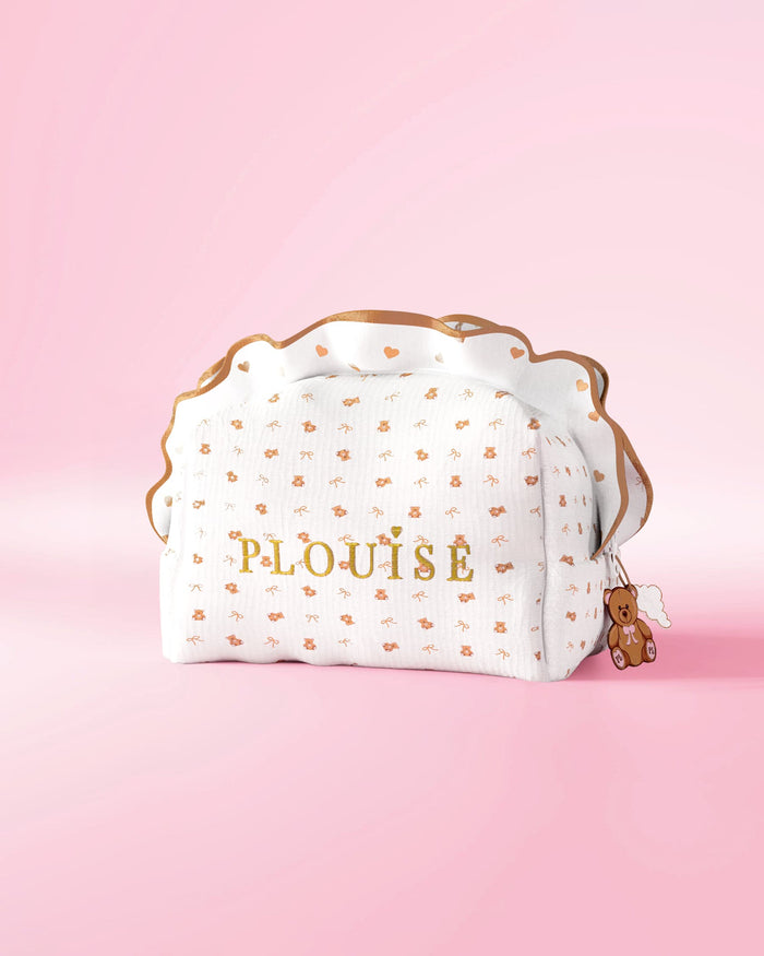 Conjunto de bolsa e cuidados com a pele Teddy Touch com estampa pequena