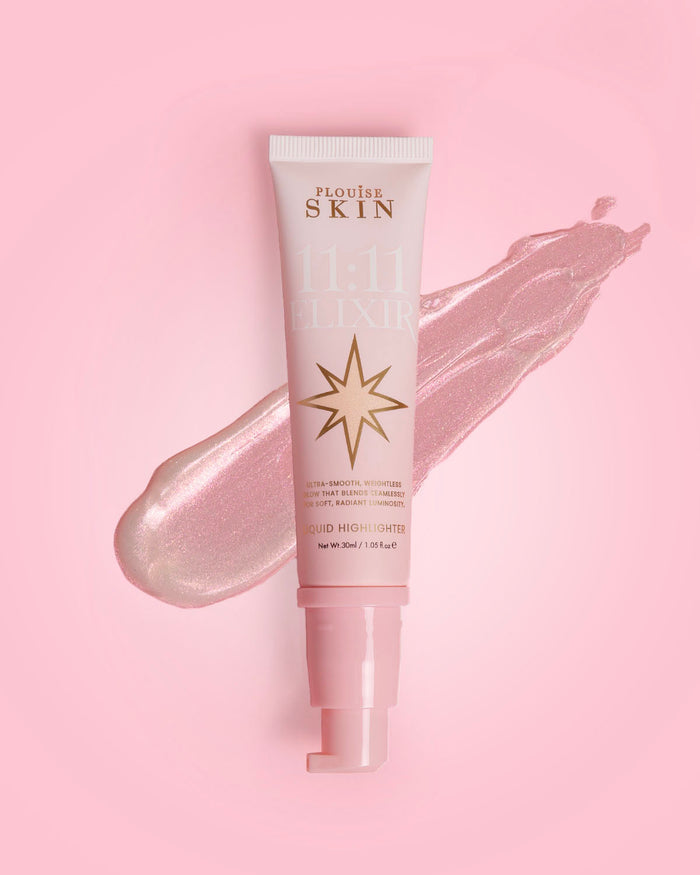 P.Louise 11:11 Elixir Iridescent Pink Liquid Highlighter Swatch Turkish Delight