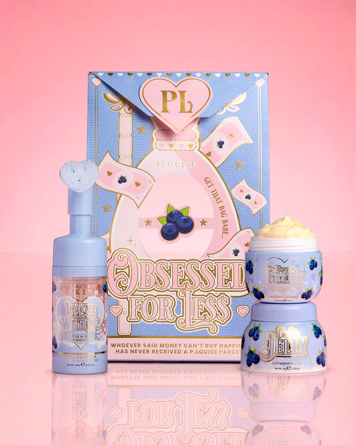 P.Louise Blueberry Obsessed for Vähemmän puhdistavaa ja kosteuttavaa ihonhoitosetti