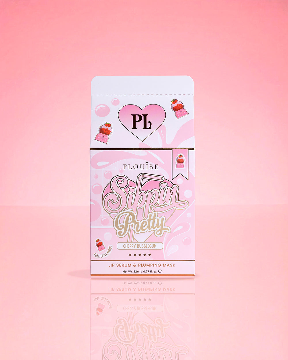 P.Louise Sippin Pretty Peptide Lip Serum & Treatment Duo Cherry Bubblegum-verpakking