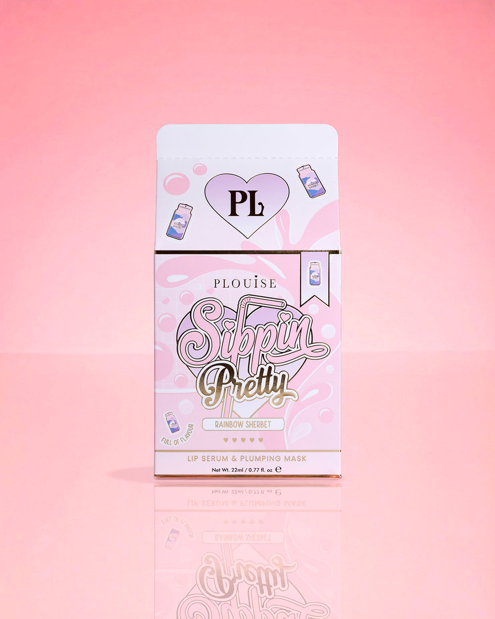 P.Louise Sippin Pretty Peptide Lip Serum & Treatment Duo Rainbow Sherbet-verpakking