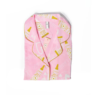 P.Louise børnelyserøde pyjamas med guld P.Louise base-tema design