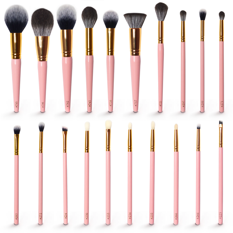 20dílná sada štětců na make-up na celý obličej